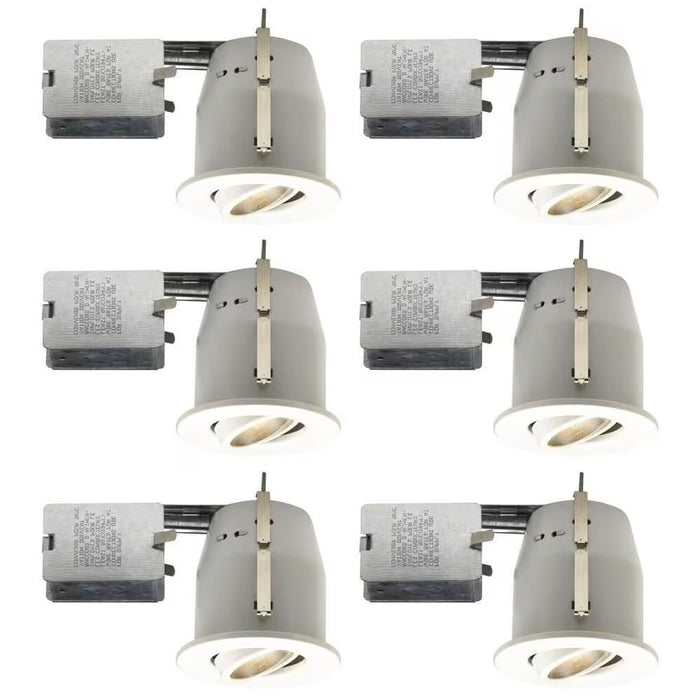 Nextlite 4 In. Gimbal Par20 White Recessed Kit (6-Pack)