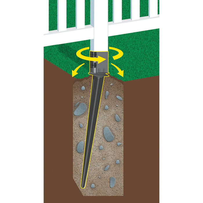 Peak 36-inch Adjustable Ground Spike for 4x4 Post Installation (New)
