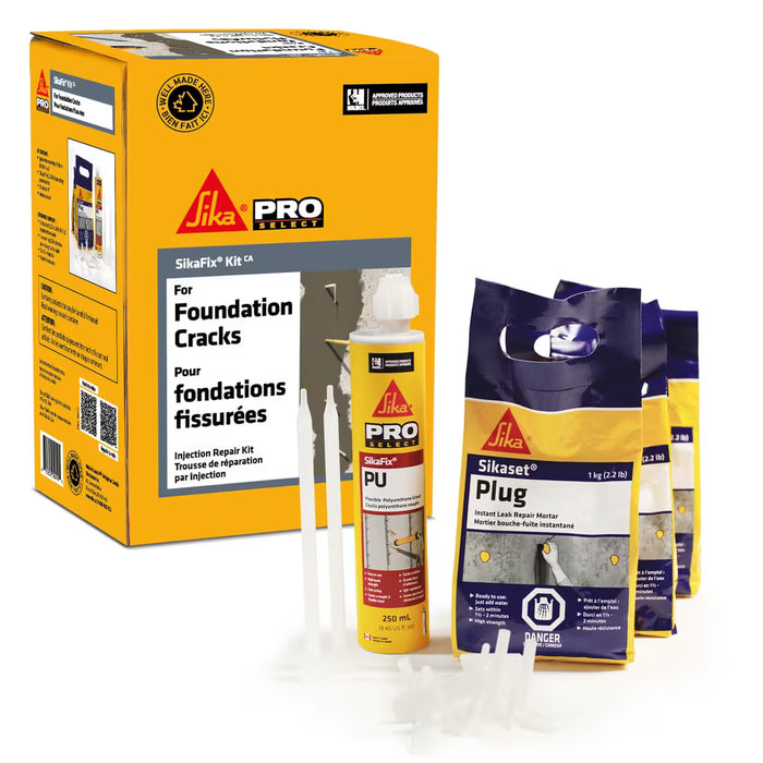 SikaFix Kit - Injection Repair Kit for Leaking Foundations (Missing Pc.)