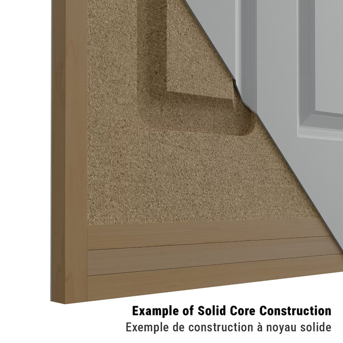 Masonite 24-inch x 80-inch Primed 6 Panel Solid Core Textured Interior Door Slab (NEW)