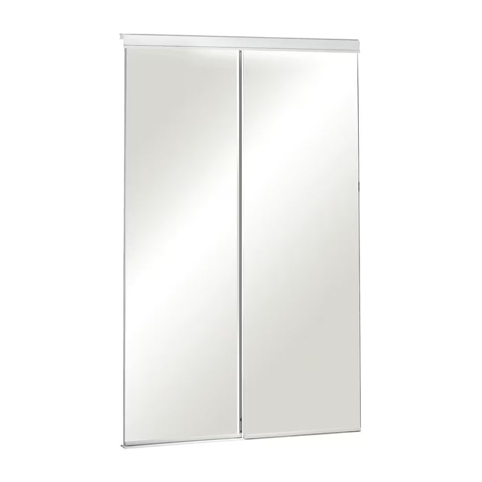 TRUporte 60-inch x 80.5-inch White Frameless Mirrored Closet Sliding door (new)