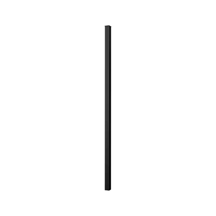 Peak 70" Powder-Coated Aluminum Metal Fence Post for 4' H Fence Panels Black (New)
