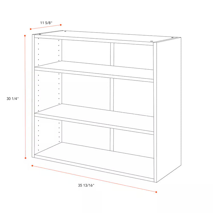 Eurostyle 36 in. W x 30 H x 12 D Ready to Assemble Kitchen Wall Cabinet, White
