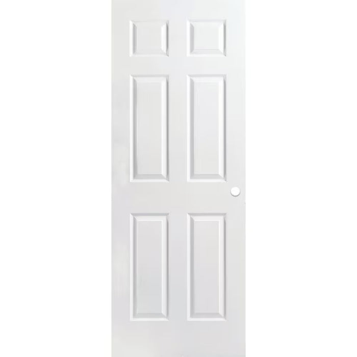Masonite 24-inch x 80-inch Primed 6 Panel Hollow Core Textured Interior Door Pre-bored Slab (NEW)