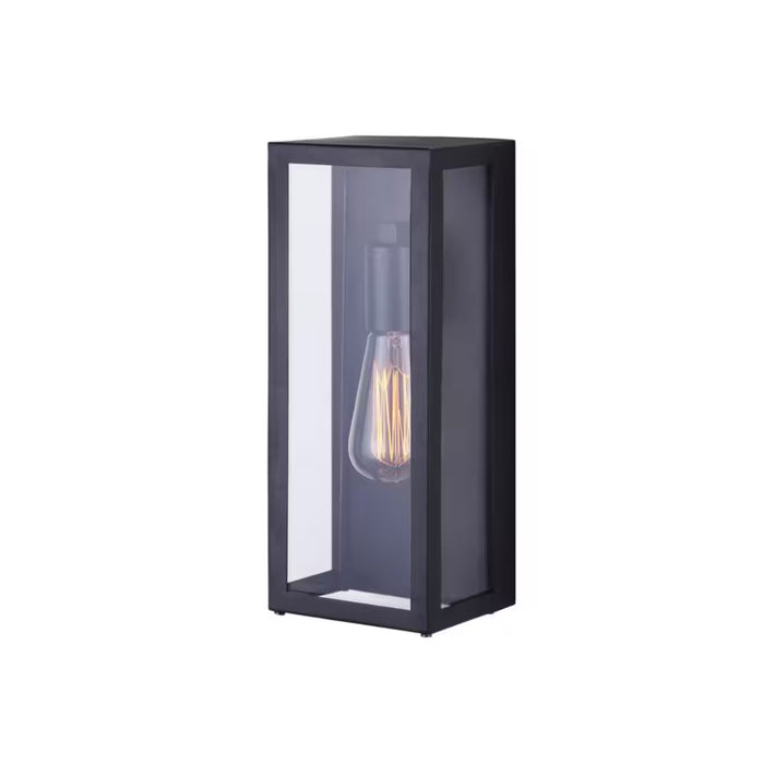 Canarm Galia 1 Black Outdoor Wall Light With Clear Glass (NEW)