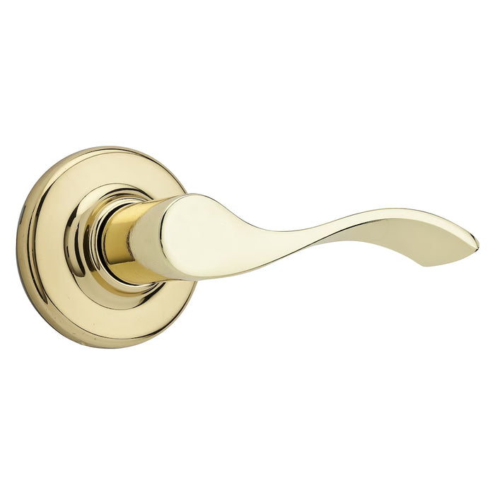 Weiser Elements Brentwood x Belmont Polished Brass Exterior Door Handle Set/Entry Door Lock with Key (NEW)