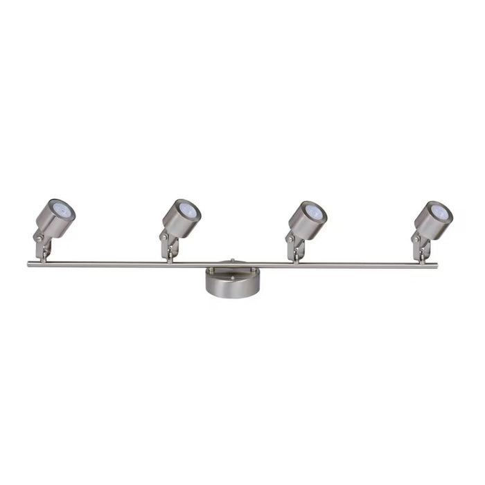36-inch 4-Light Brushed Nickel Integrated LED Dimmable Fixed Linear Directional Track Lighting Kit (New)