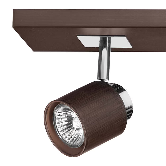Sniderman 24-inch 3-Light LED Dimmable Dark Wood-Toned Fixed Linear Track Lighting Kit with Adjustable Heads (New)