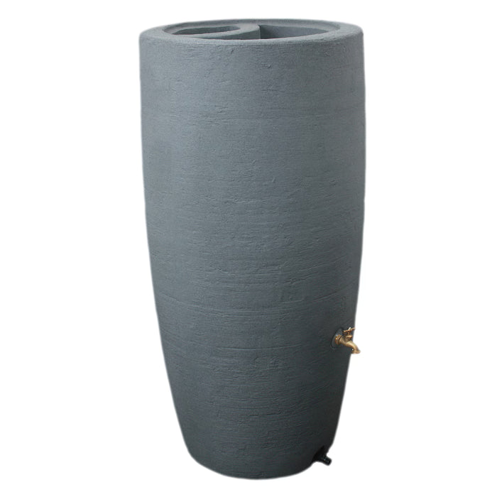 Athena 80 Gal. Rain Barrel with Brass Spigot in Charcoal Stone (new)