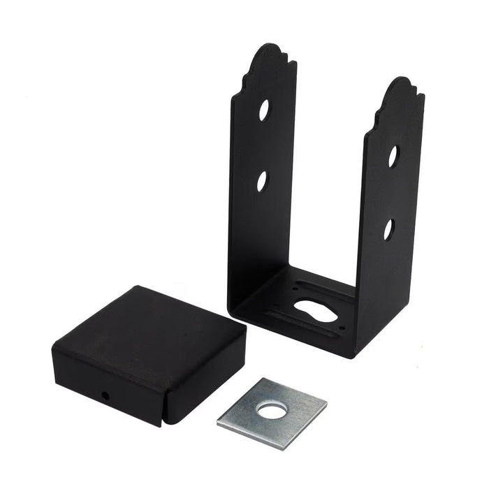 Simpson Strong-Tie Outdoor Accents Mission Collection ZMAX Galvanized Black Powder-Coated Post Base for 4x4(NEW)