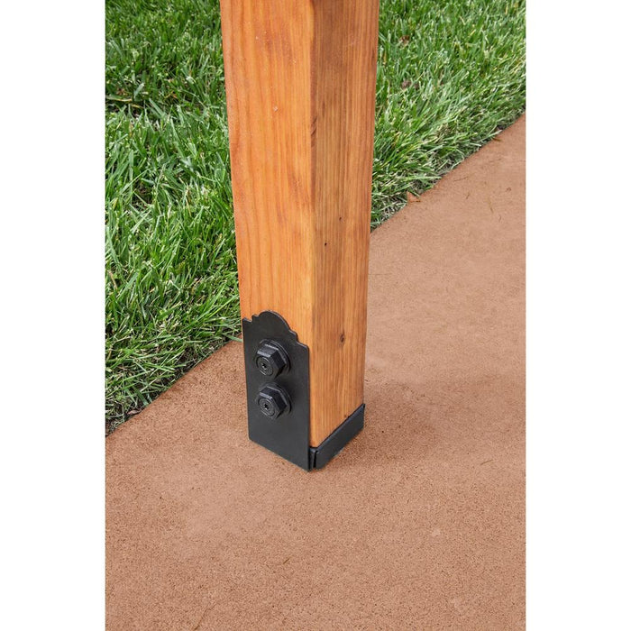 Simpson Strong-Tie Outdoor Accents Mission Collection ZMAX Galvanized Black Powder-Coated Post Base for 4x4(NEW)