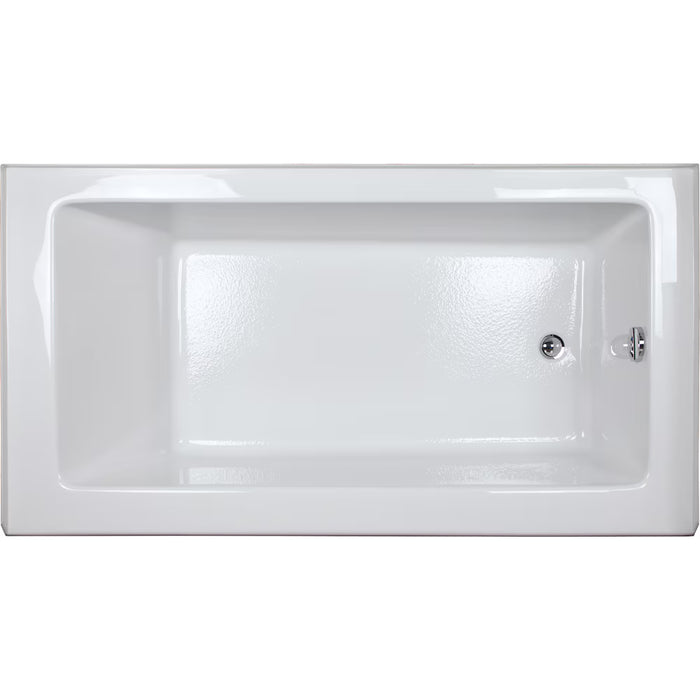 Mirolin Adora L60 in. x W32 in. x H20 in. Acrylic Rectangular Skirted Bathtub, Right Drain, 12-inch Soaking Depth, White (New, As is))