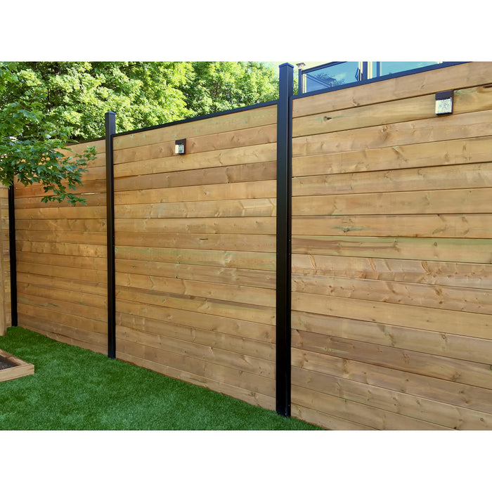 SLIPFENCE Horizontal Channel kit for 6 ft. high fence Black (New)
