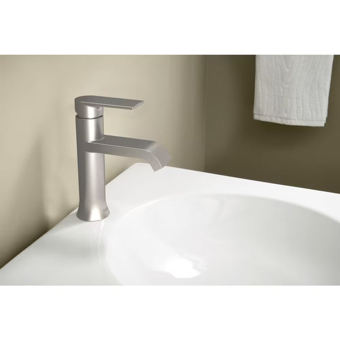 MOEN Genta Single Hole Single-Handle Bathroom Sink Faucet/Tap in Spot Resistant Brushed Nickel (NEW)
