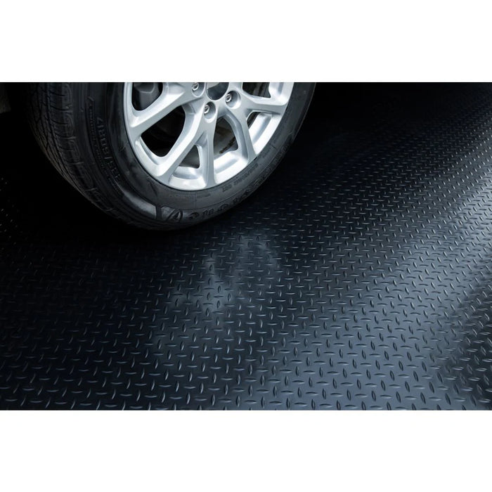 TrafficMaster 7.5 ft. x 17 ft. Commercial Grade PVC Black Diamond Tread Garage Flooring (127.50 sq.ft./each roll) (new)