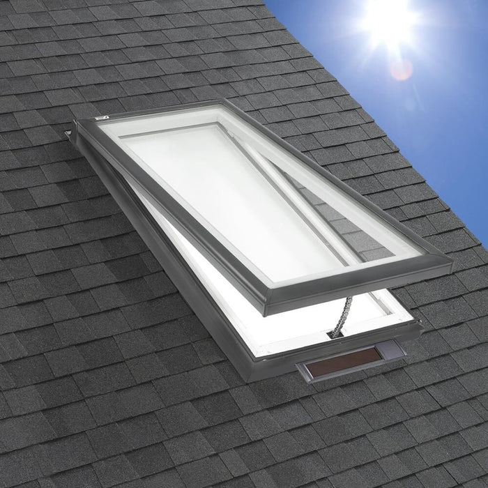 VELUX VCS - Solar Powered Venting Curb Mount Skylight - RSO 46 1/2 inch x 22 1/2 inch- Laminated