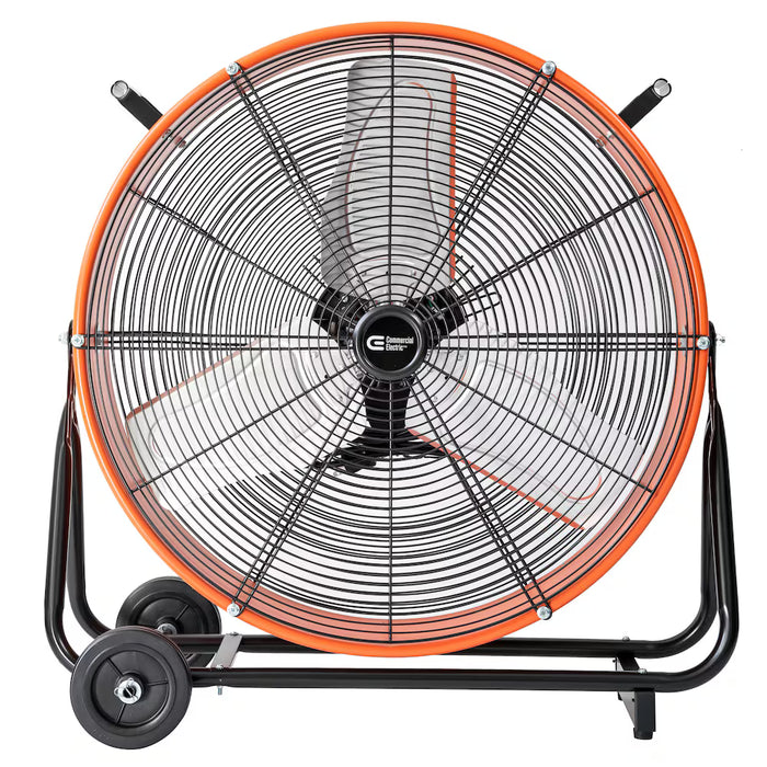Commercial Electric 24-inch 2-Speed Indoor Portable Pro Drum Floor Fan with Carrying Handle for Commercial Applications (new)