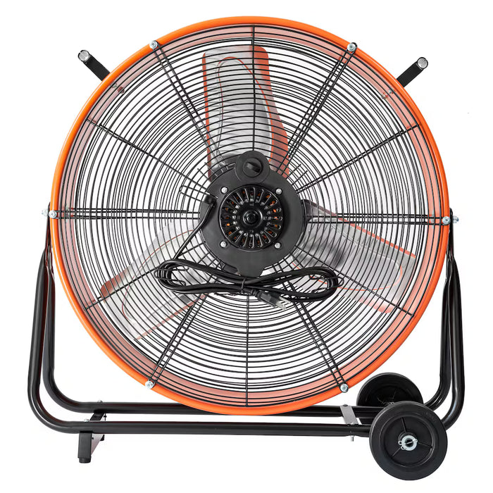 Commercial Electric 24-inch 2-Speed Indoor Portable Pro Drum Floor Fan with Carrying Handle for Commercial Applications (new)