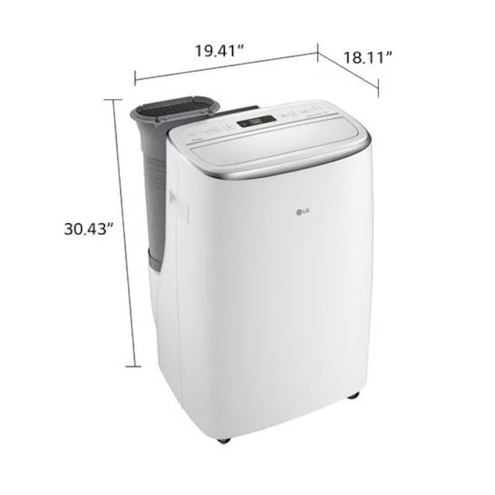 LG Electronics 10,000 BTU DOE/SACC (14,000 BTU ASHRAE) 115V Dual Inverter Smart Wi-Fi Portable Air Conditioner (used, no remote)