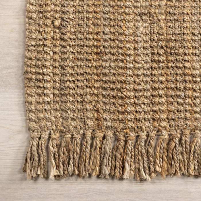 nuLOOM Hand Woven Chunky Loop Jute Natural 4 ft. x 6 ft. Indoor Area Rug (NEW)