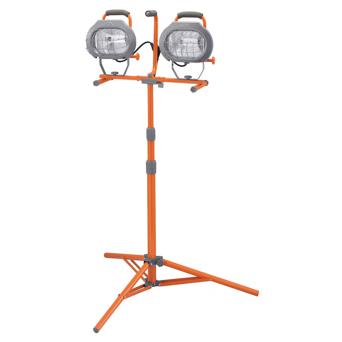 1200-Watt Halogen Indoor/Outdoor Adjustable Height Tripod Work Light with 5 ft. Cord (Broken Switch)