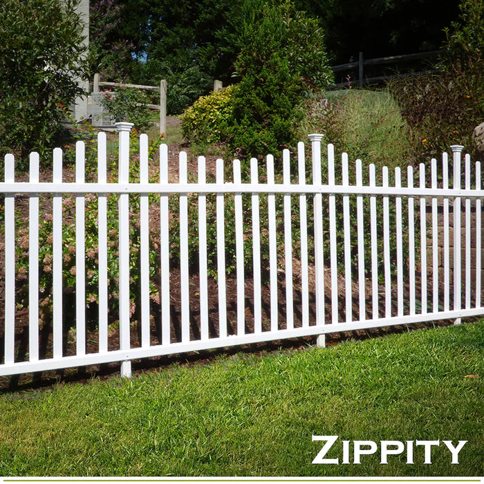 Zippity Outdoor Products Manchester Semi-Permanent Vinyl Fence Kit (42 inch H x 92 inch W)- 2 pack (new)