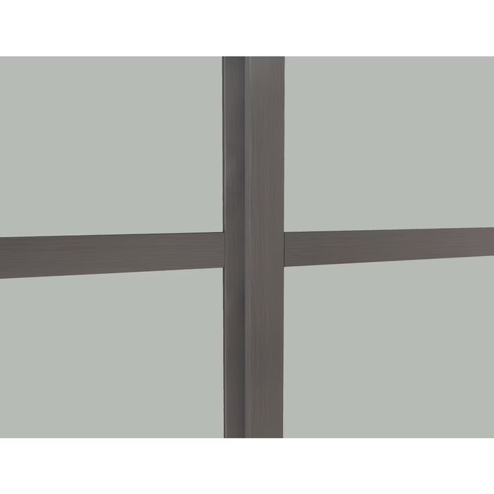 TRUporte 60-inch x 80.5-inch Grey 4-Lite MDF Frosted Glass Closet Sliding door (New)