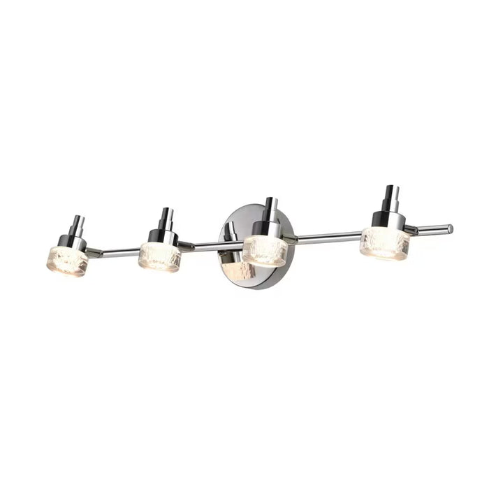 Eglo Glaciole 4-Light Integrated LED Track Light Fixture in Chrome Finish (New)