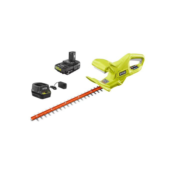 RYOBI 18V ONE+ 18-inch Cordless Battery Hedge Trimmer with 1.5 Ah Battery and Charger (new)