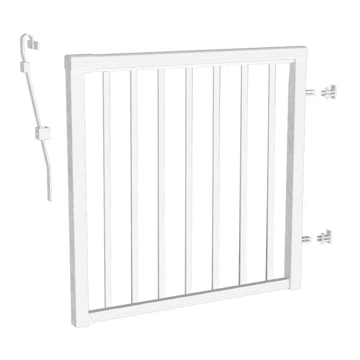 Peak RailBlazers Aluminum Deck Railing - Picket Gate - 42 Inch, White (new)
