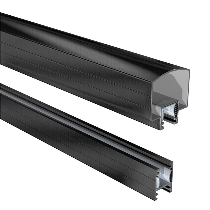 Peak RailBlazers Aluminum Deck Railing - Hand and Base Rail - 4 ft. Matte Black (New)