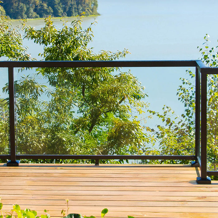 Peak RailBlazers Aluminum Deck Railing - Hand and Base Rail - 4 ft. Matte Black (New)