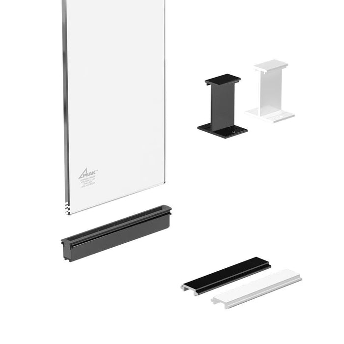Peak RailBlazers Aluminum Deck Railing - Tempered Glass Panel Kit - 36-5/16" H x 6" W, Clear (new)