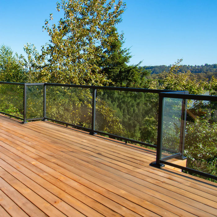 Peak RailBlazers Aluminum Deck Railing - Tempered Glass Panel Kit - 36-5/16" H x 6" W, Clear (new)