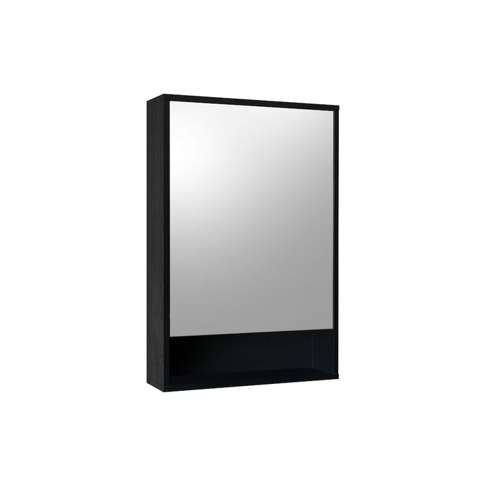 20-inch Black Medicine Cabinet with Mirror and Open Shelf (NEW)