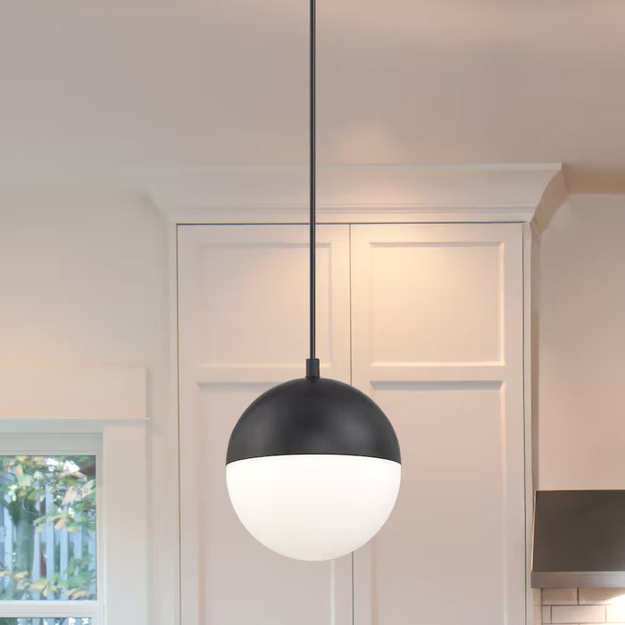 6-inch 1-Light Matte Black Pendant with Bulb Included (new)