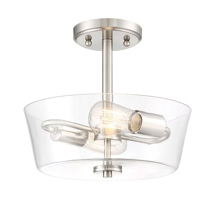 Hampton Bay 2 Light semi Flush, Brushed Nickel