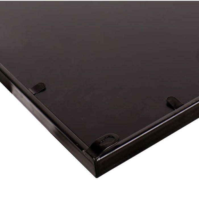 MIRRORIZE Rectangular Black Metal Framed Bathroom Vanity Wall Mirror (35 in. H x 24 in. W) (NEW)