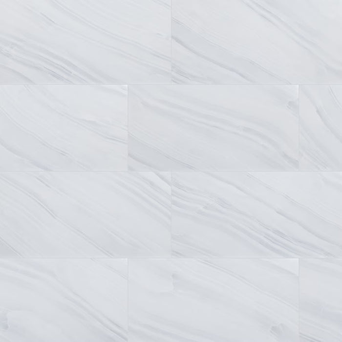 MSI Stone ULC Matrix White 12 in. x 24 in. x 10 mm Polished Porcelain Floor and Wall Tile (New)