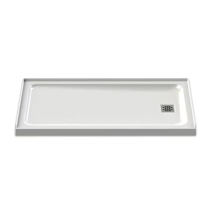MAAX Utile 60L x 32W x 84H in. 3-in-1 Shower Kit - Shower Stall Enclosure with Right Drain Base, Wall, and Glass Shower Door in Black (New)