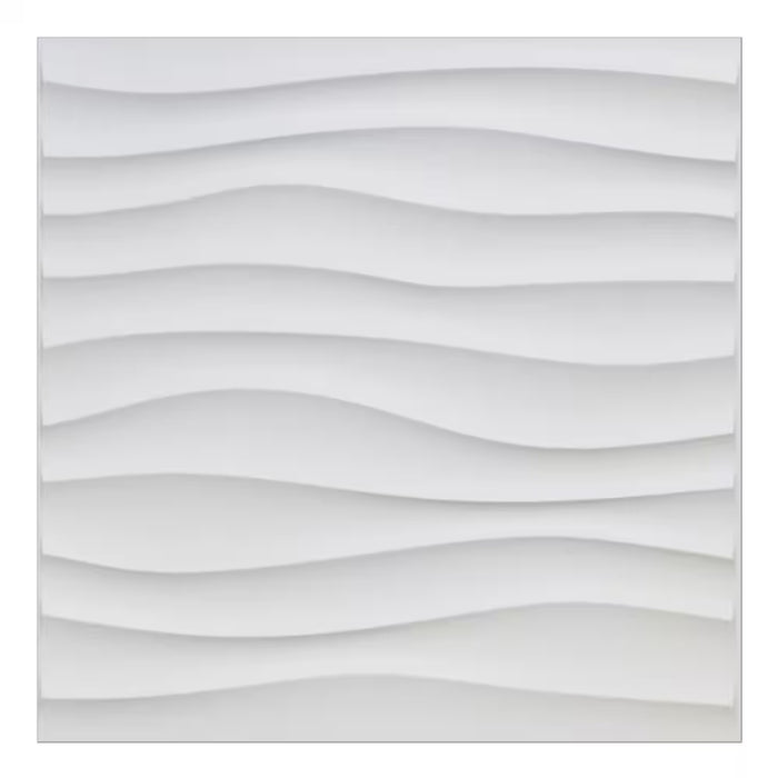 Art3d Wall Panels 19.7-inch x 19.7-inch 3D Wall Panels PVC Wave Design V (32 Sq.Ft)