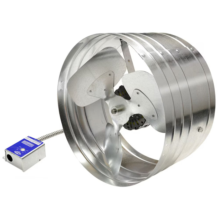 GAF Master Flow 1450 CFM Galvanized Electric Powered Gable Mount Fan in Mill