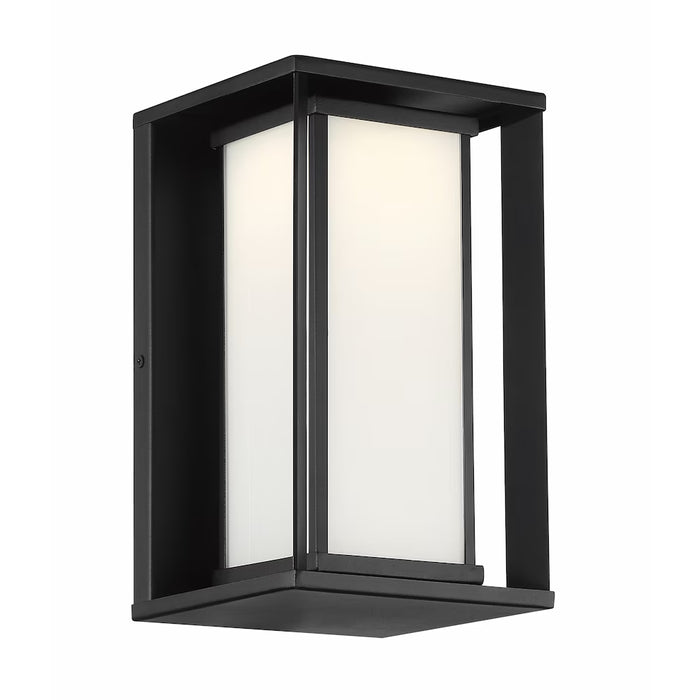Paxton 1-Light 12-inch H Integrated LED Outdoor Wall Sconce Light Black Metal Finish with Frosted Glass (new)