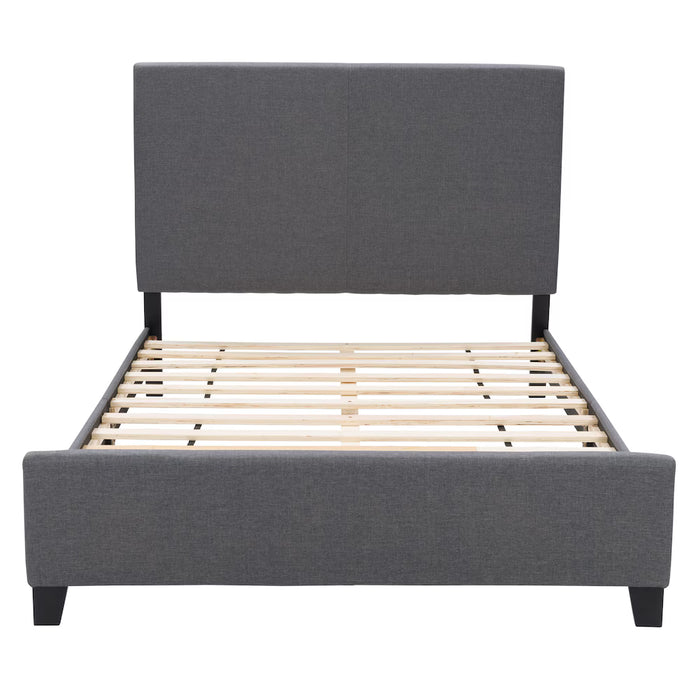 Corliving Juniper Grey Fabric Upholstered Bed, Queen (NEW)