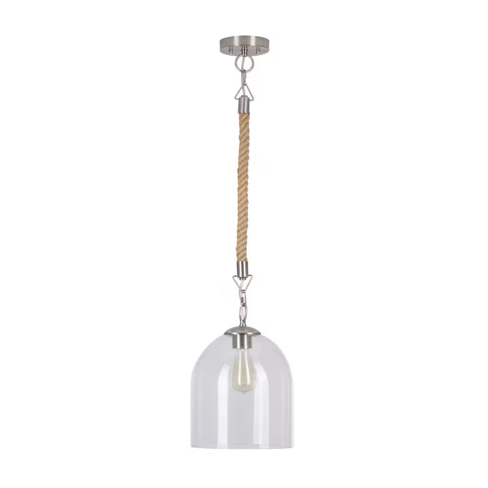 Jess 1-Light Brushed Nickel Pendant (New)