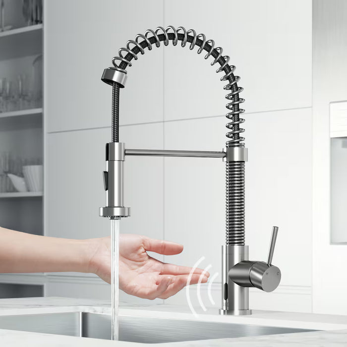 VIGO Edison Single-Handle Pull-Down Sprayer Kitchen Faucet and Touchless Sensor in Stainless Steel (NEW)