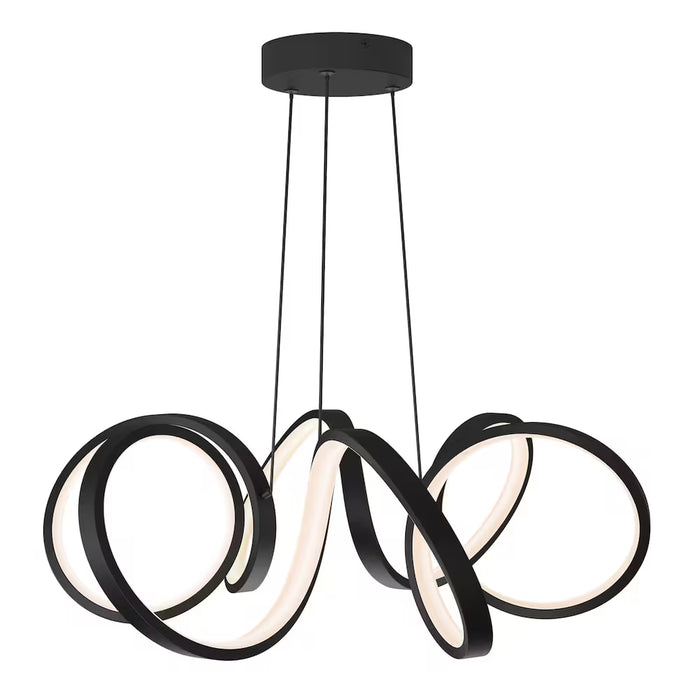 Artika Ribbon 1-light 30W Black Dimmable Integrated LED Pendant Light (NEW)