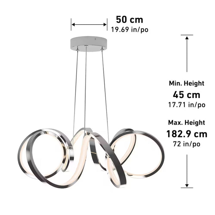Artika Ribbon 1-light 30W Black Dimmable Integrated LED Pendant Light (NEW)