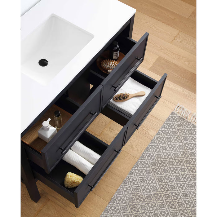 Vistara 42-inch W x 19-inch D Freestanding Bath Vanity with Black Handle