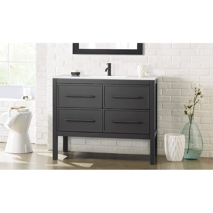 Vistara 42-inch W x 19-inch D Freestanding Bath Vanity with Black Handle